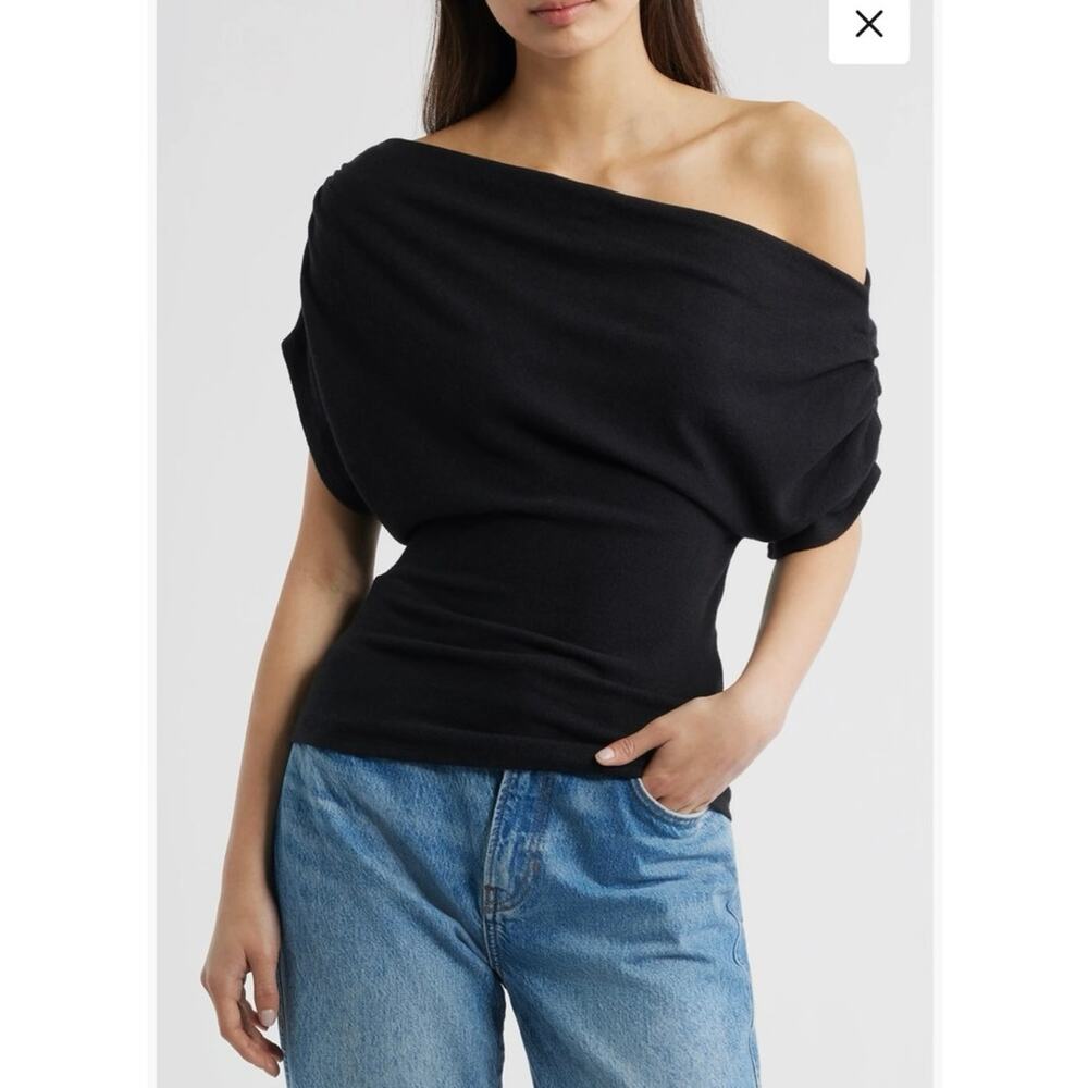 NWOT Reformation Iris Knit Top in Black SZ M